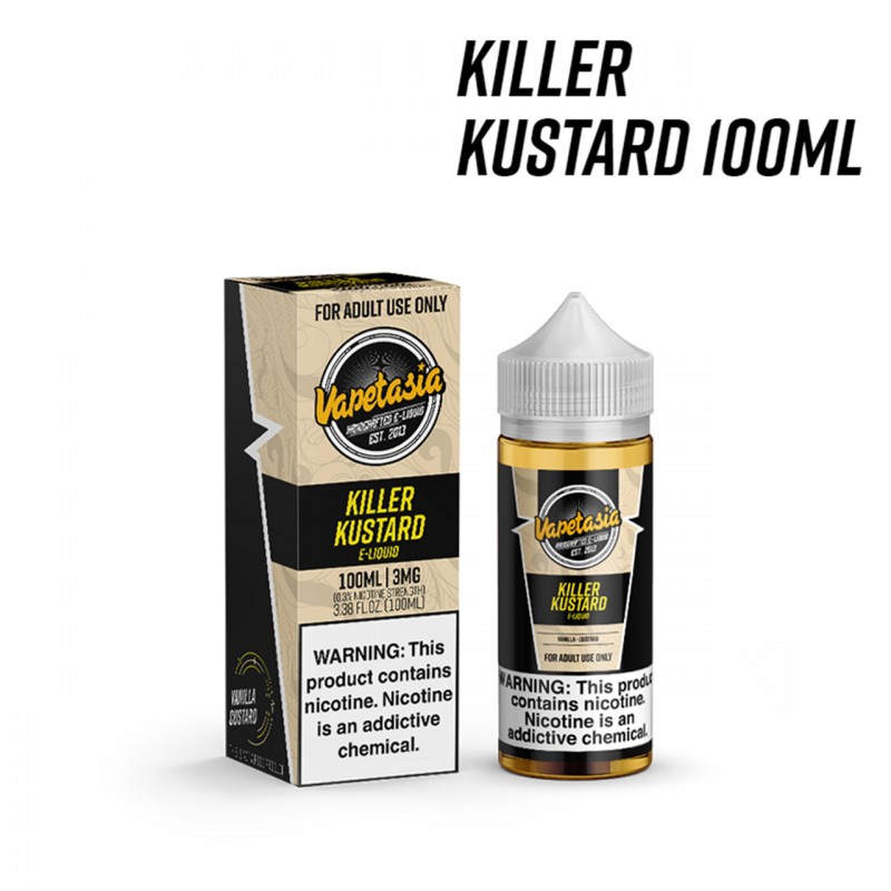 KILLER KUSTARD BY VAPETASIA E-LIQUID | 100 ML CREAMY CUSTARD FLAVOR E-JUICE