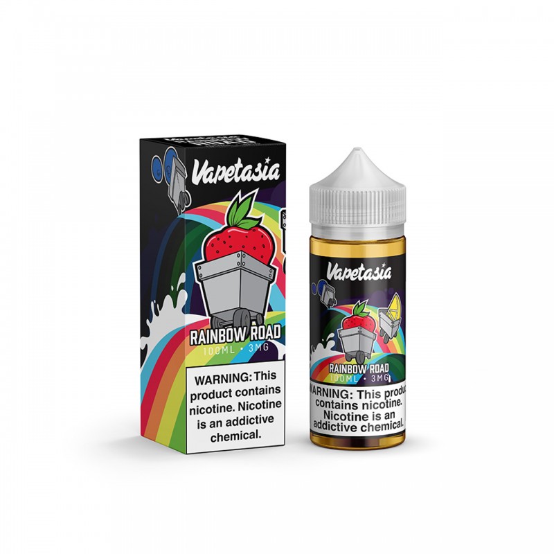 RAINBOW ROAD BY VAPETASIA E-LIQUID | 100 ML CITRUS BERRIES TANGY FRUIT AND MILK FLAVOR E-JUICE