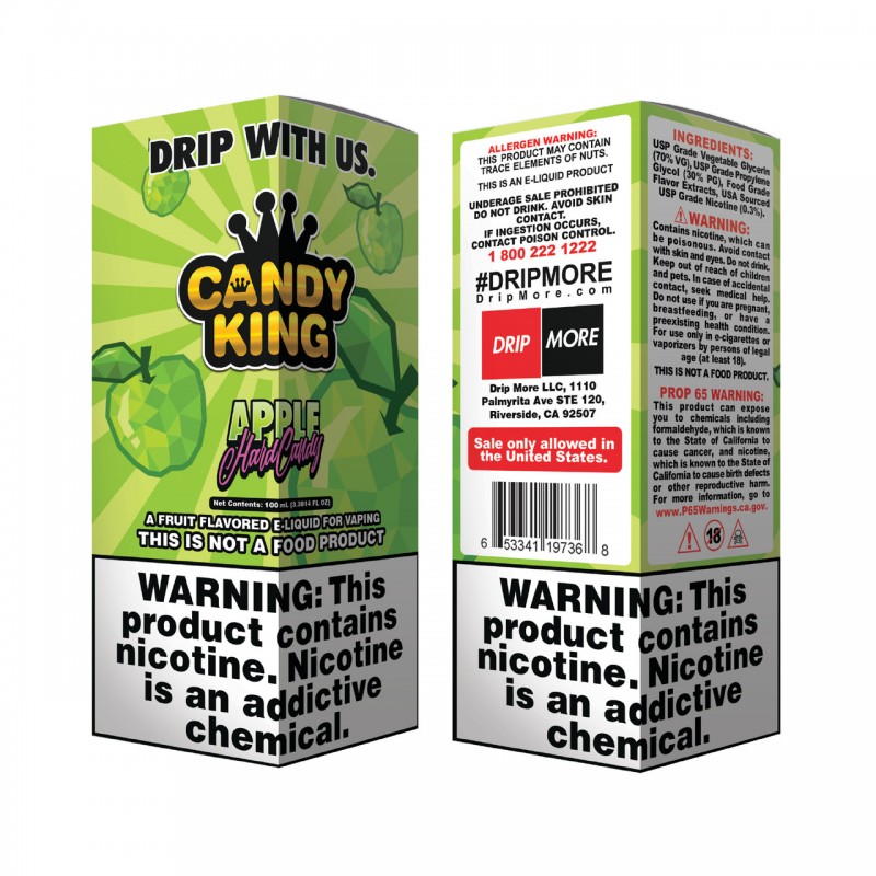 HARD APPLE BY CANDY KING | 100 ML E-LIQUID