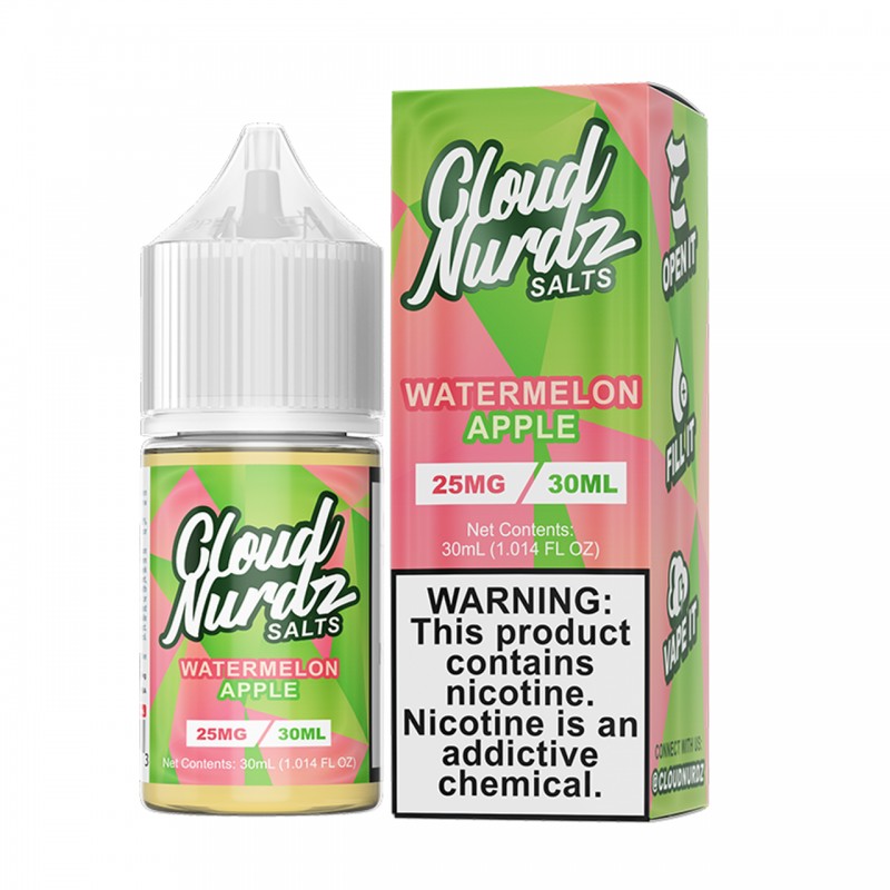 WATERMELON APPLE BY CLOUD NURDZ SALTS | 30 ML SALT...