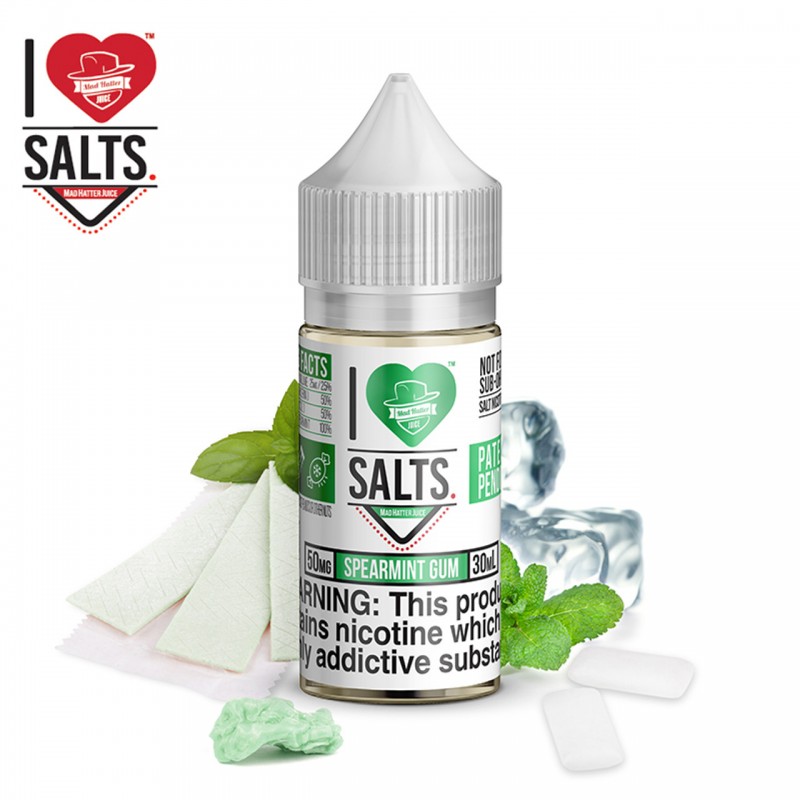 SPEARMINT GUM - I LOVE SALTS BY MAD HATTER JUICE |...