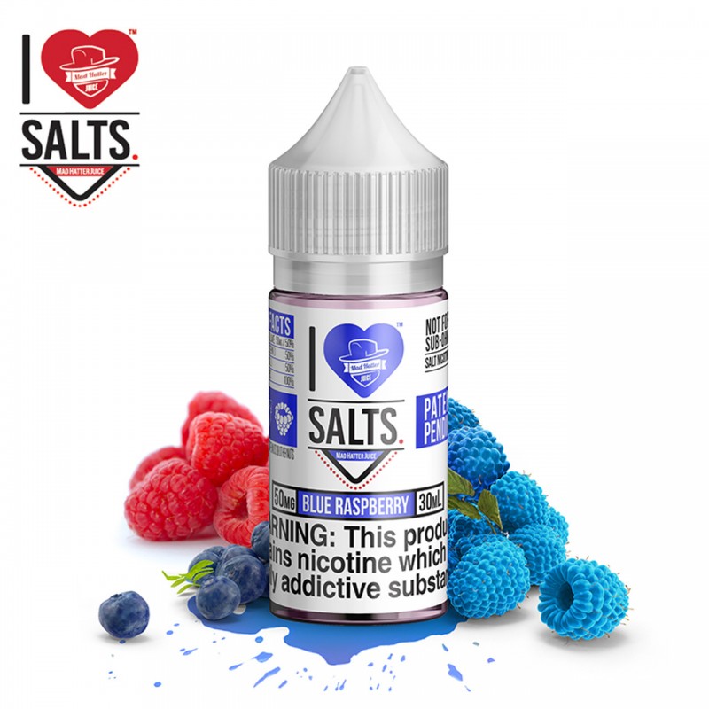 BLUE RASPBERRY - I LOVE SALTS BY MAD HATTER JUICE ...