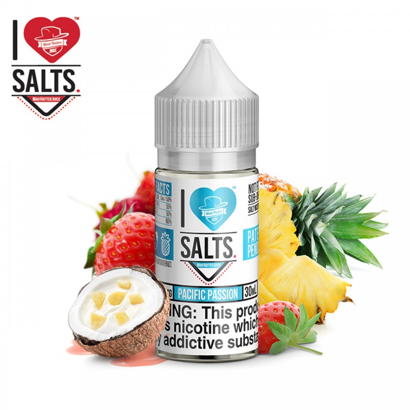 PACIFIC PASSION - I LOVE SALTS BY MAD HATTER JUICE...