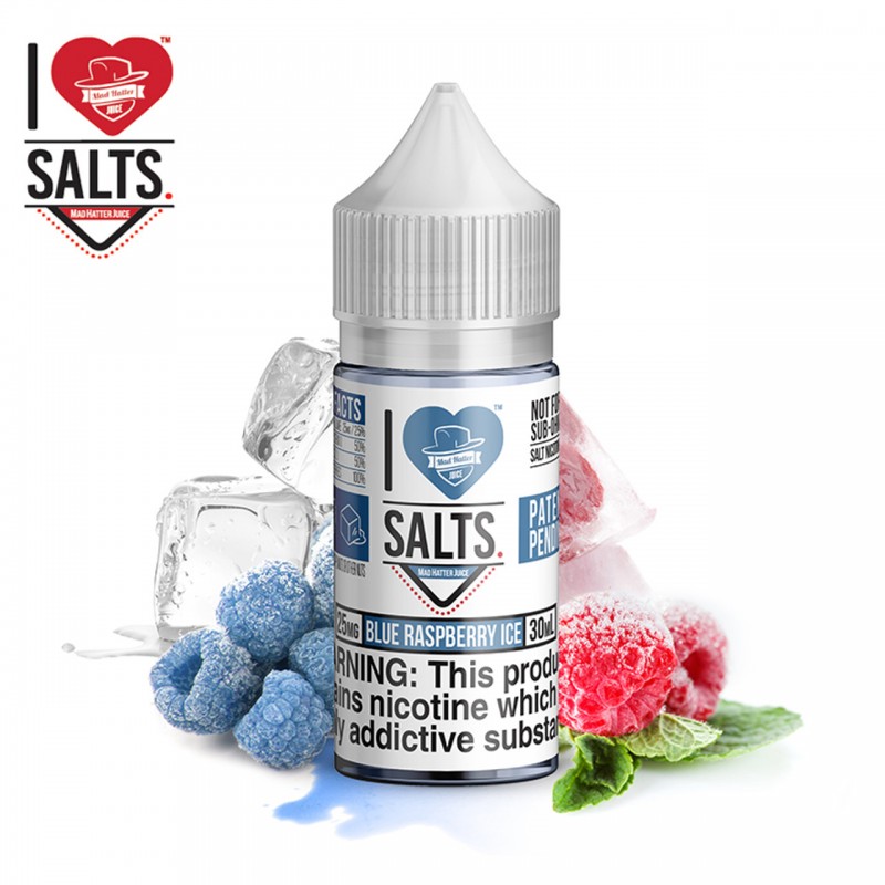 BLUE RASPBERRY ICE - I LOVE SALTS BY MAD HATTER JU...