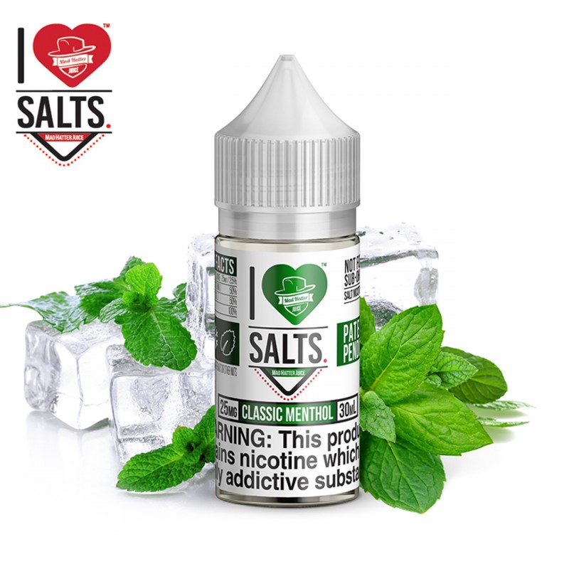 CLASSIC MENTHOL - I LOVE SALTS BY MAD HATTER JUICE...