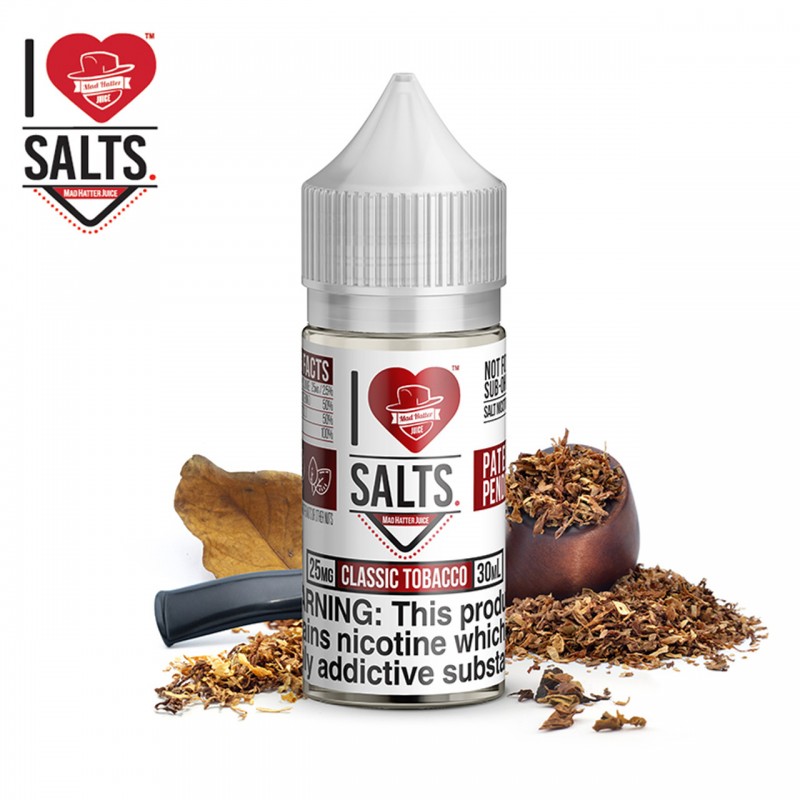 CLASSIC TOBACCO - I LOVE SALTS BY MAD HATTER JUICE...