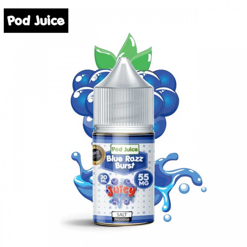 BLUE RAZZ BURST BY POD JUICE | SALT NICOTINE | 30 ...