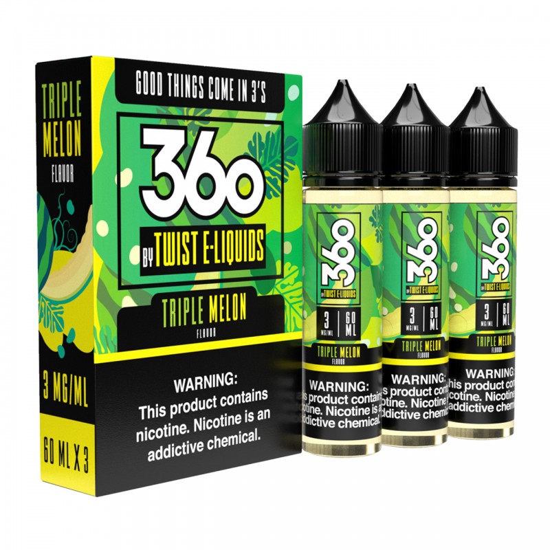 360 BY TWIST E-LIQUIDS | TRIPLE MELON FLAVOR | 60 ...