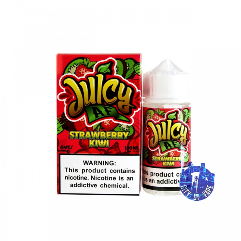 STRAWBERRY KIWI BY JUICY AF E-LIQUID | 100 ML E-JU...