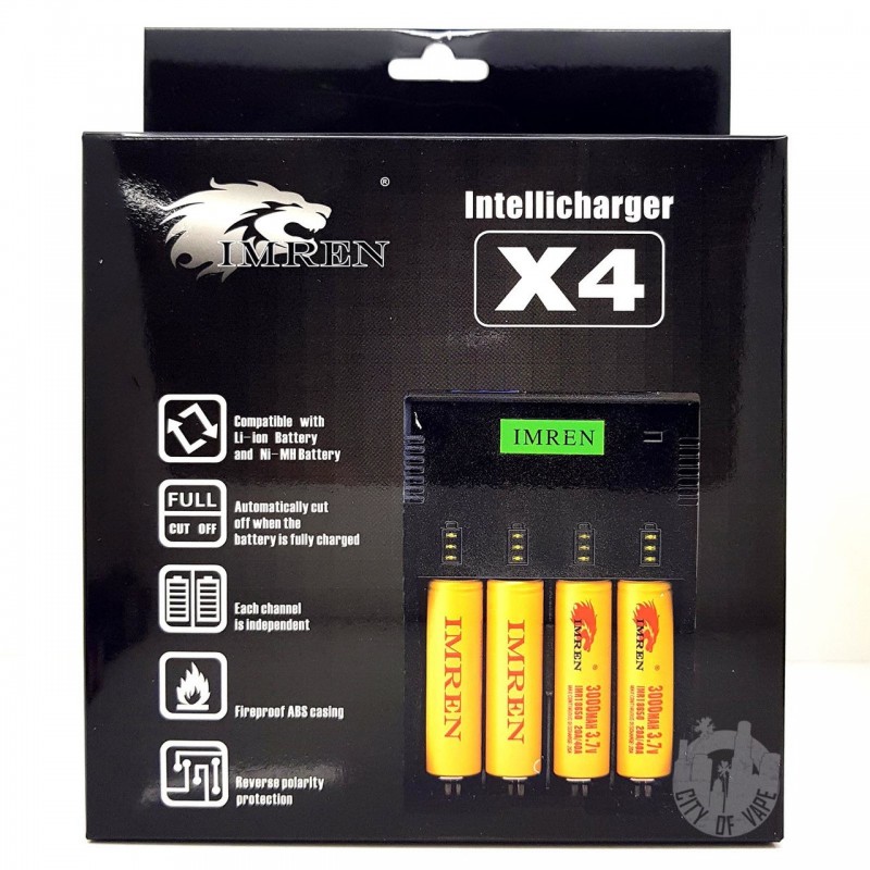 IMREN Intellicharger X4 18650 4-Bay Battery Charge...