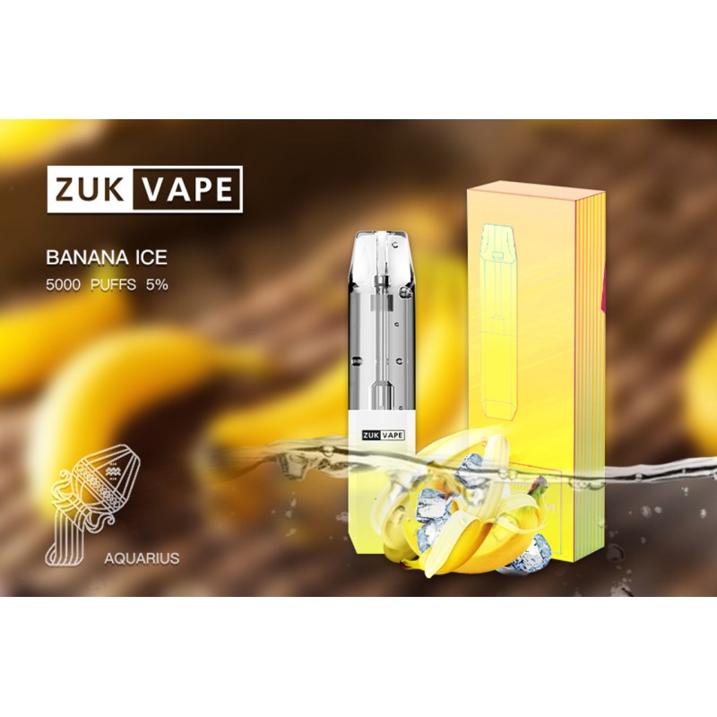 Banana Ice 5% Nicotine   5,000 Puffs Rechargeable ...