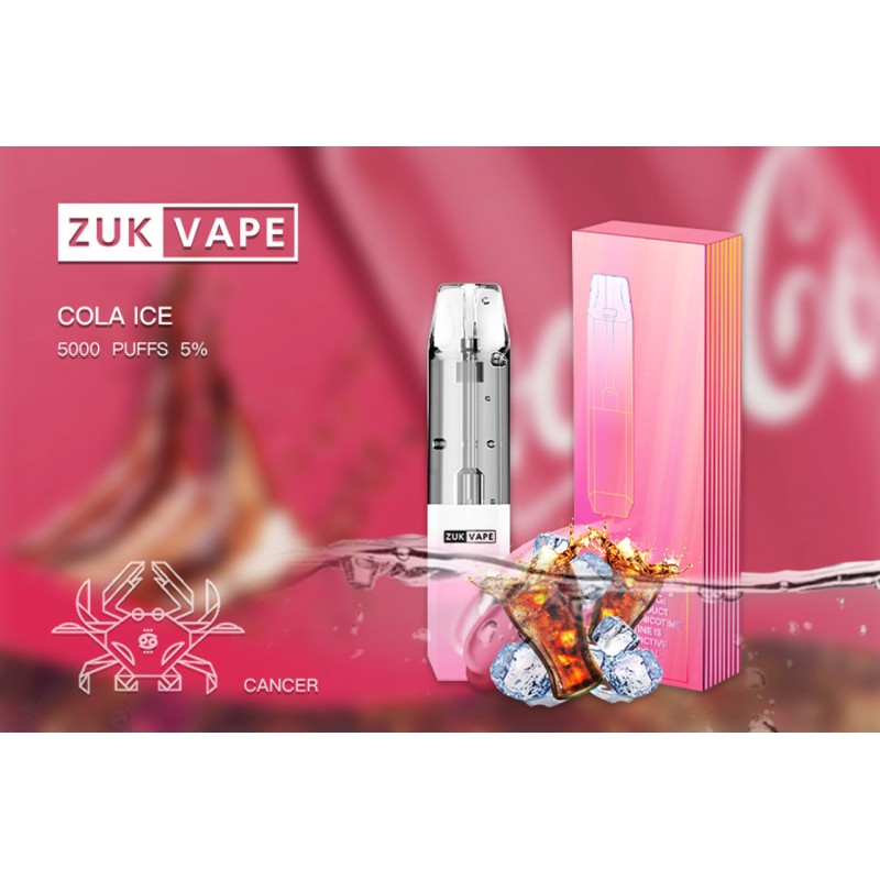 Cola Ice 5% Nicotine  5,000 Puffs Rechargeable Dis...