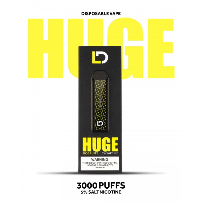 Banana Ice Disposable Pod (3000 Puffs) 5% Salt Nic...