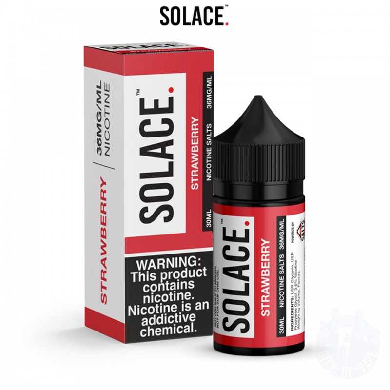 STRAWBERRY BY SOLACE VAPOR | 30 ML SALT NICOTINE
