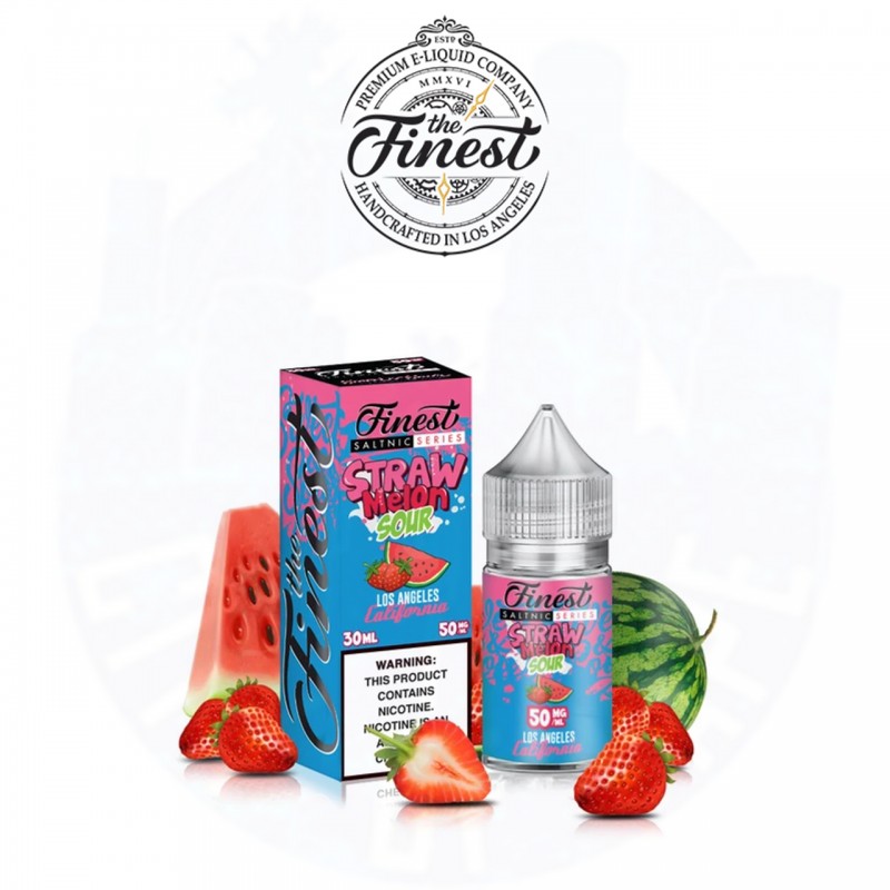 STRAW MELON SOUR SALT NICOTINE BY THE FINEST E-LIQ...