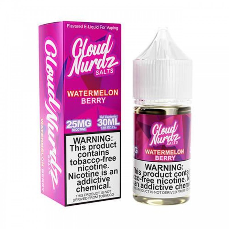 WATERMELON BERRY BY CLOUD NURDZ SALTS | 30 ML SALT...