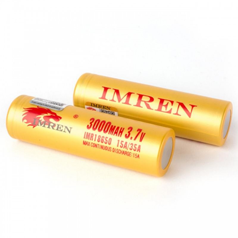 Imren (Gold) IMR 18650 (3000mAh) 35A 3.7v Battery ...