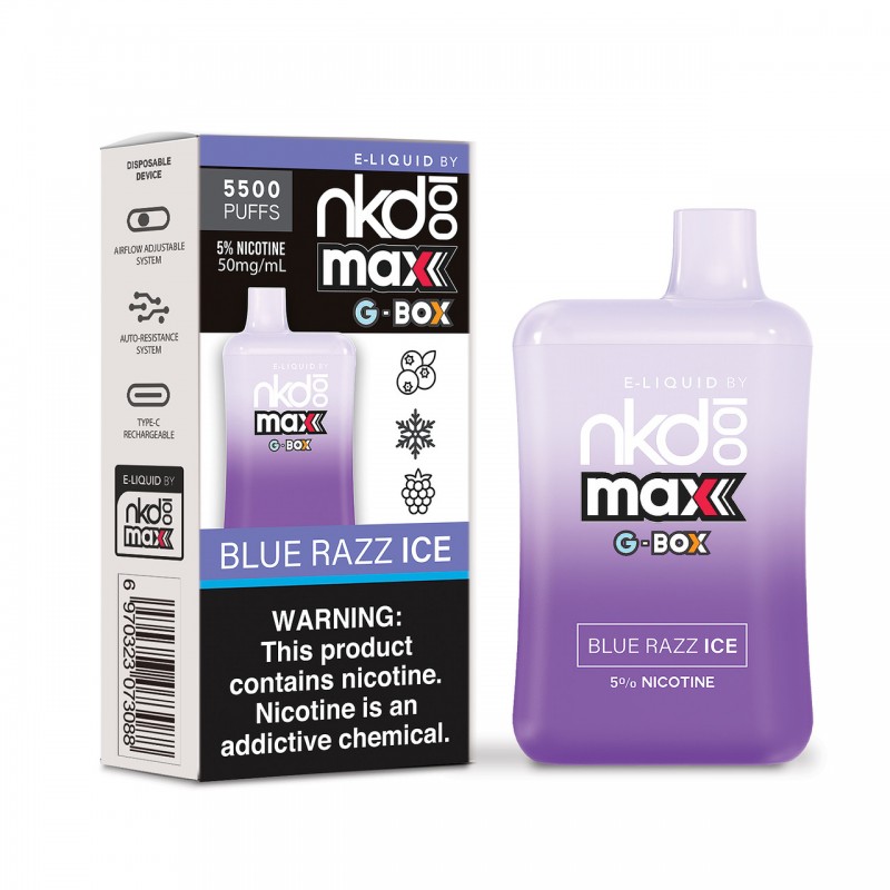 BLUE RAZZ by NKD 100 Max G-Box  5500 PUFF DISPOSAB...