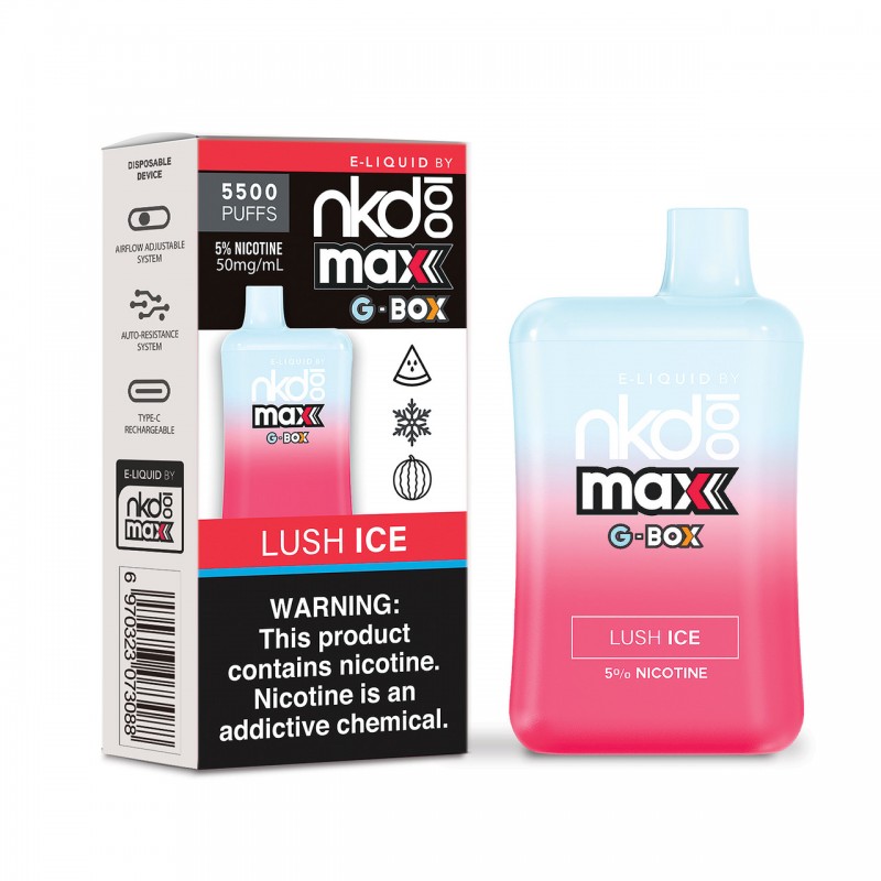 LUSH ICE by NKD 100 Max G-Box  5500 PUFF DISPOSABL...