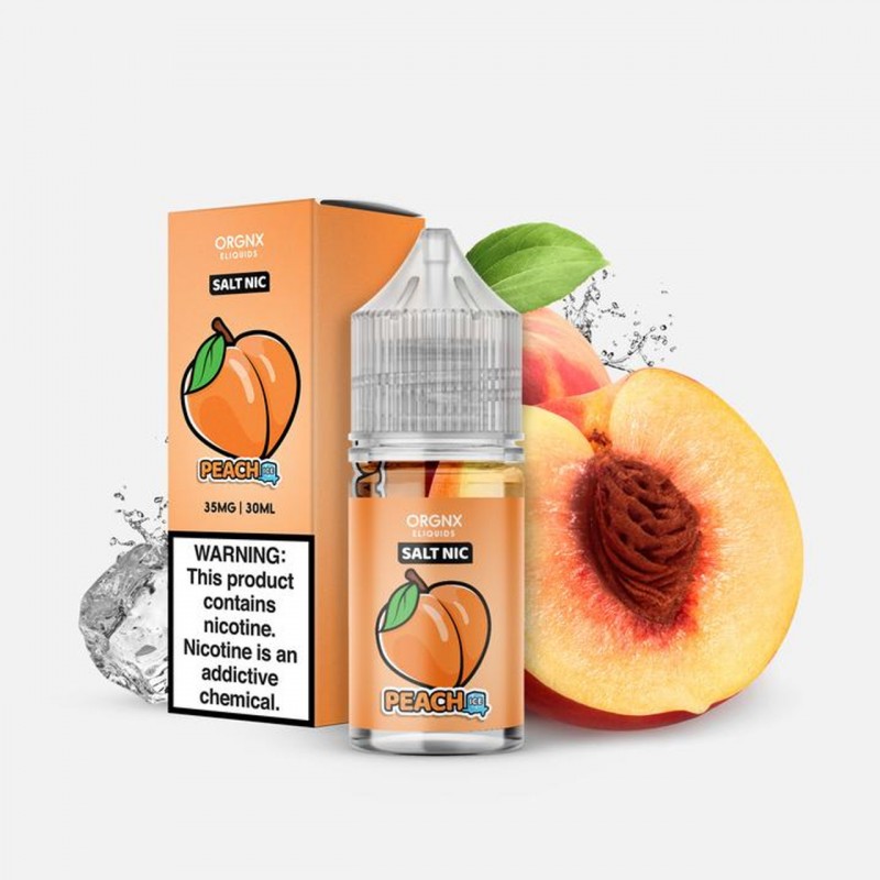 Peach Ice Salt Nic BY ORGNX E-LIQUIDS